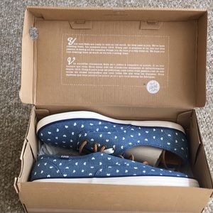 Taylor Swift x Keds Blue Mini Heart Chambray 9M